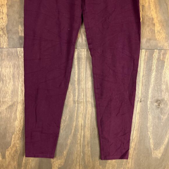 LOFT Outlet Womens Pants Burgundy Mid Rise Skinny Leggings Stretch Large - Picture 3 of 10
